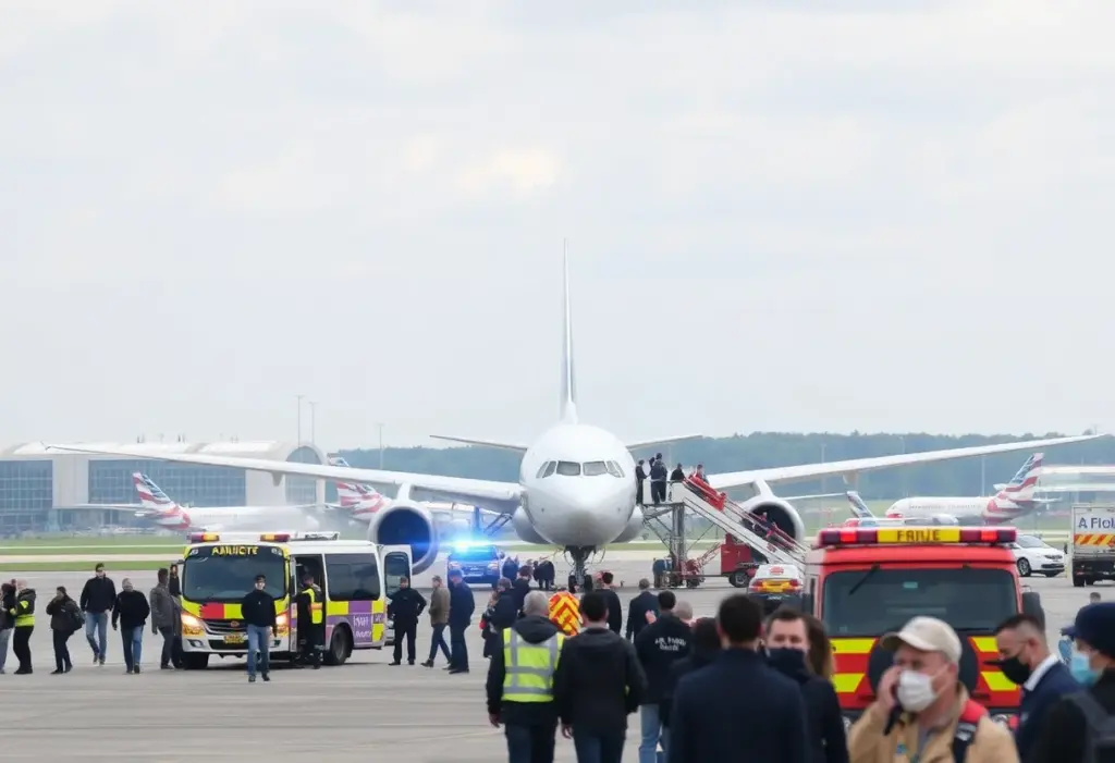 American Airlines flight landing at Eppley Airport after emergency