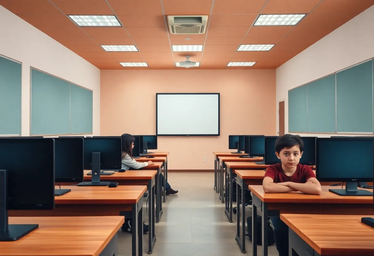 Classroom affected by AWS outage