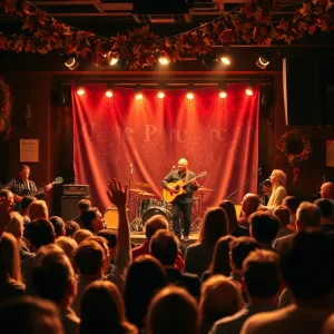 Audience enjoying a live performance by Carbon Leaf at The Waiting Room Lounge in Omaha.