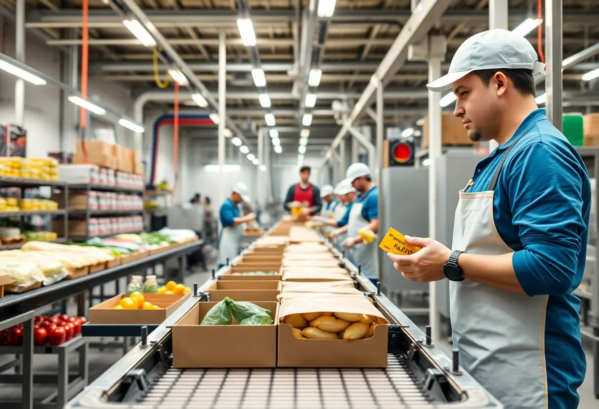 ConAgra Brands efficient production facility focusing on sustainable packaging.