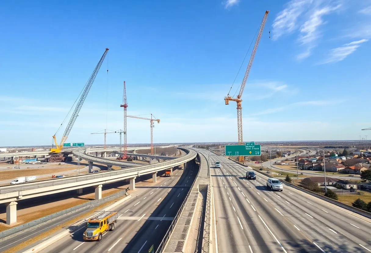 Construction site of the new I-80 interchange near Gretna and Papillion.