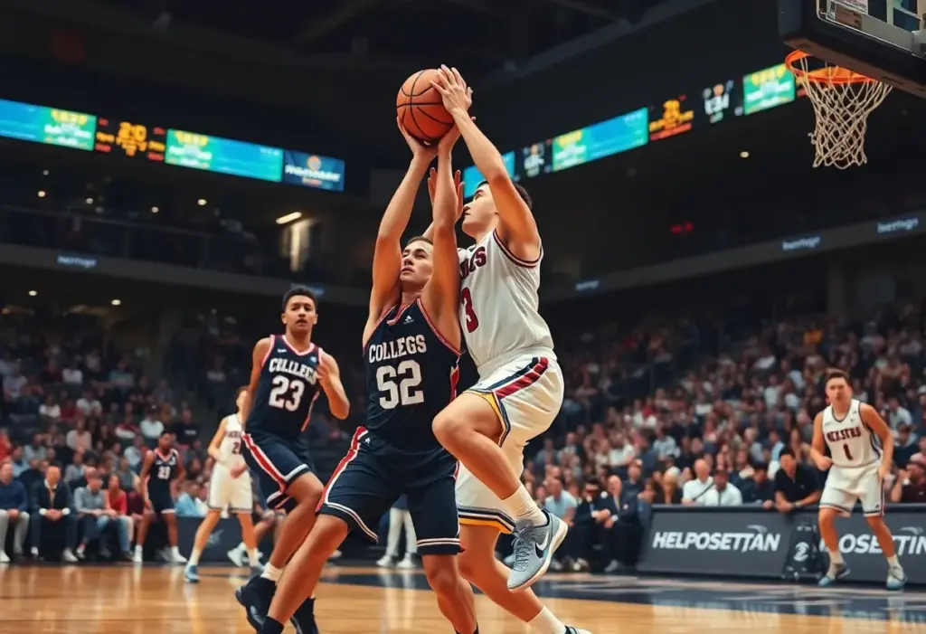 Creighton Bluejays competing against Colorado State Rams in basketball