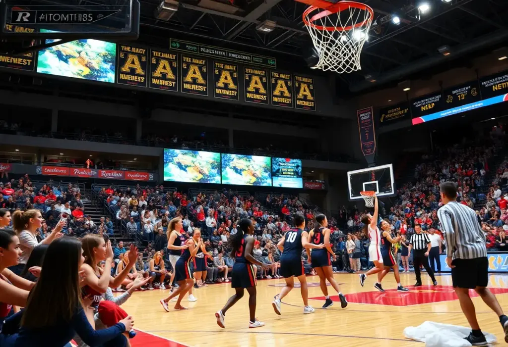 Crowd at CHI Health Center during Creighton Bluejays women's basketball game