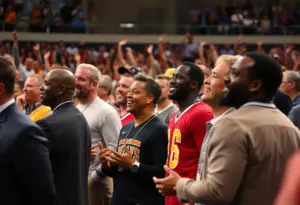Ceremony honoring inductees at Creighton University Hall of Fame