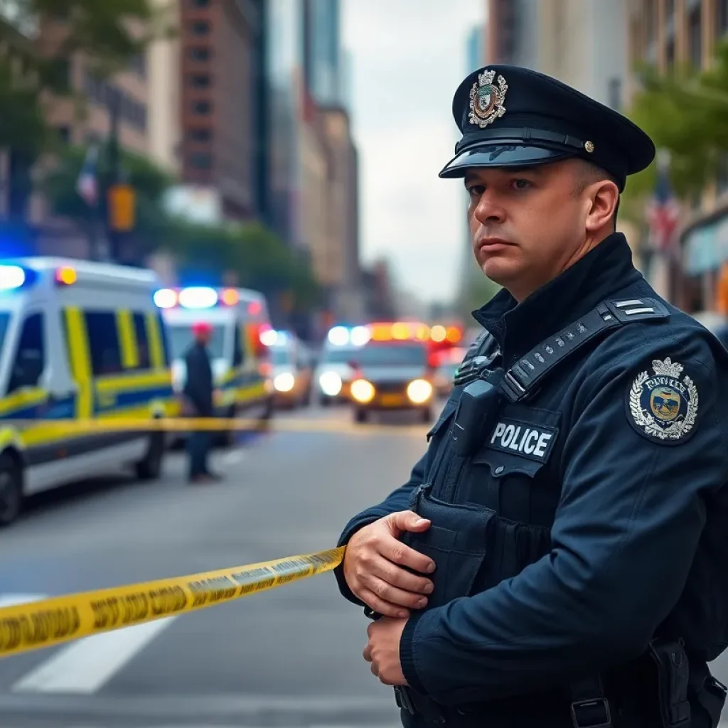Police response at the scene of a shooting in downtown Omaha