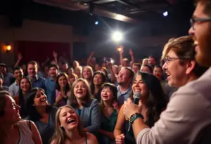 Audience enjoying a stand-up comedy show at Gateway Events in Omaha