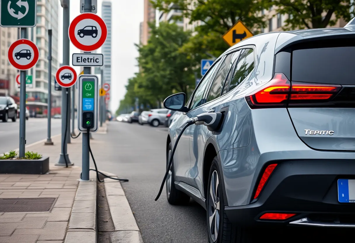 Electric vehicle charging station in Omaha