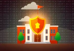 Elkhorn Public Schools with cybersecurity shield