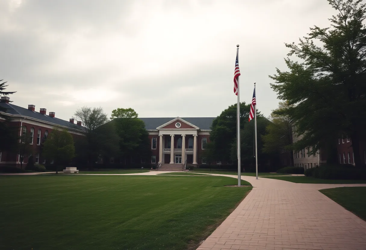 Flags lowered at the University of Nebraska Omaha in tribute to a dedicated staff member.