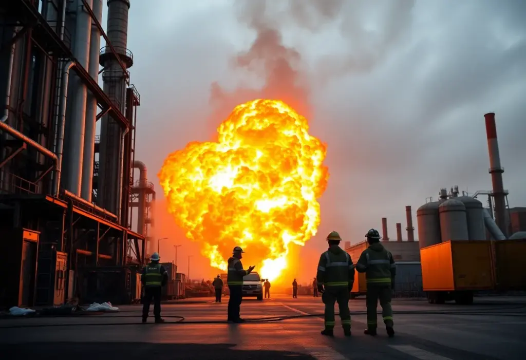 Explosion at Fremont manufacturing plant with emergency responders