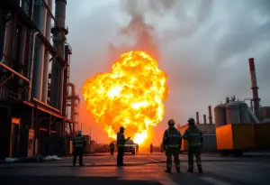 Explosion at Fremont manufacturing plant with emergency responders