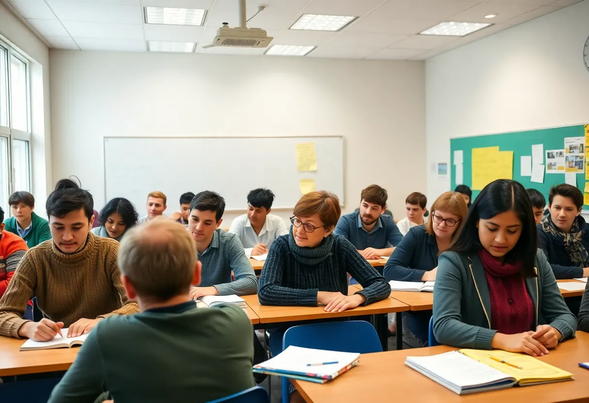 Adults participating in a Goodwill education program in Omaha