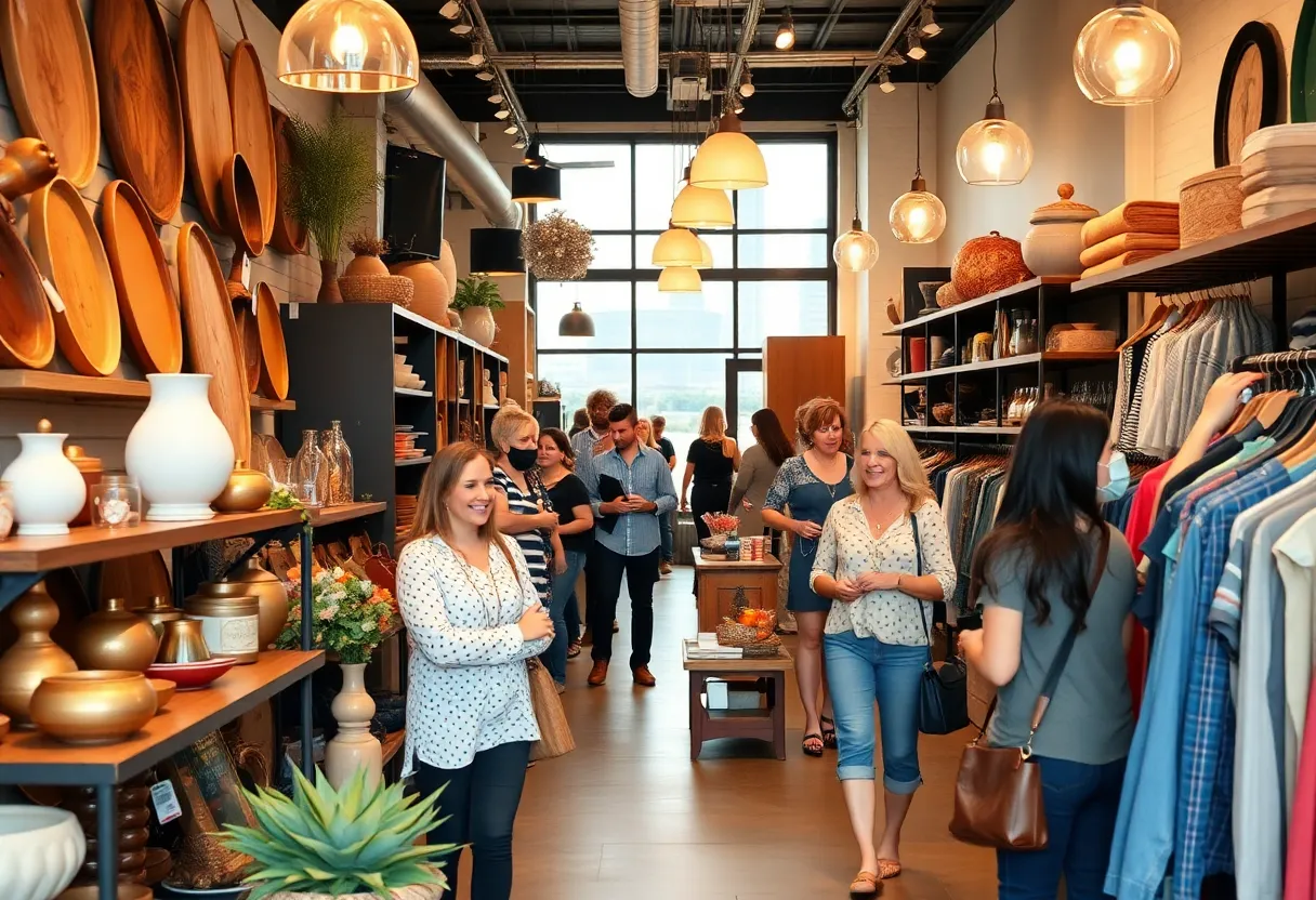 Heartland Discounts retail store with customers shopping