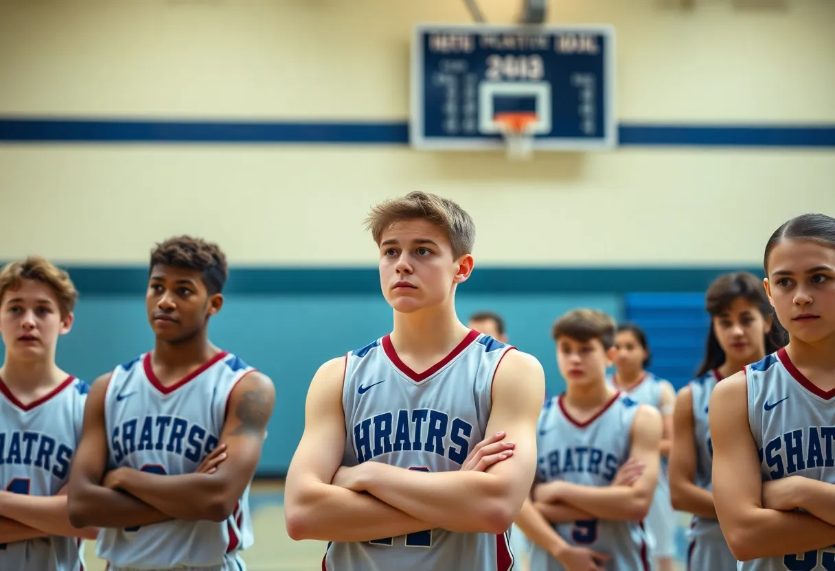 High school athletes expressing concerns about sports forfeits