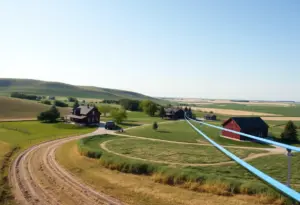 Fiber-optic internet infrastructure in Kimball, Nebraska