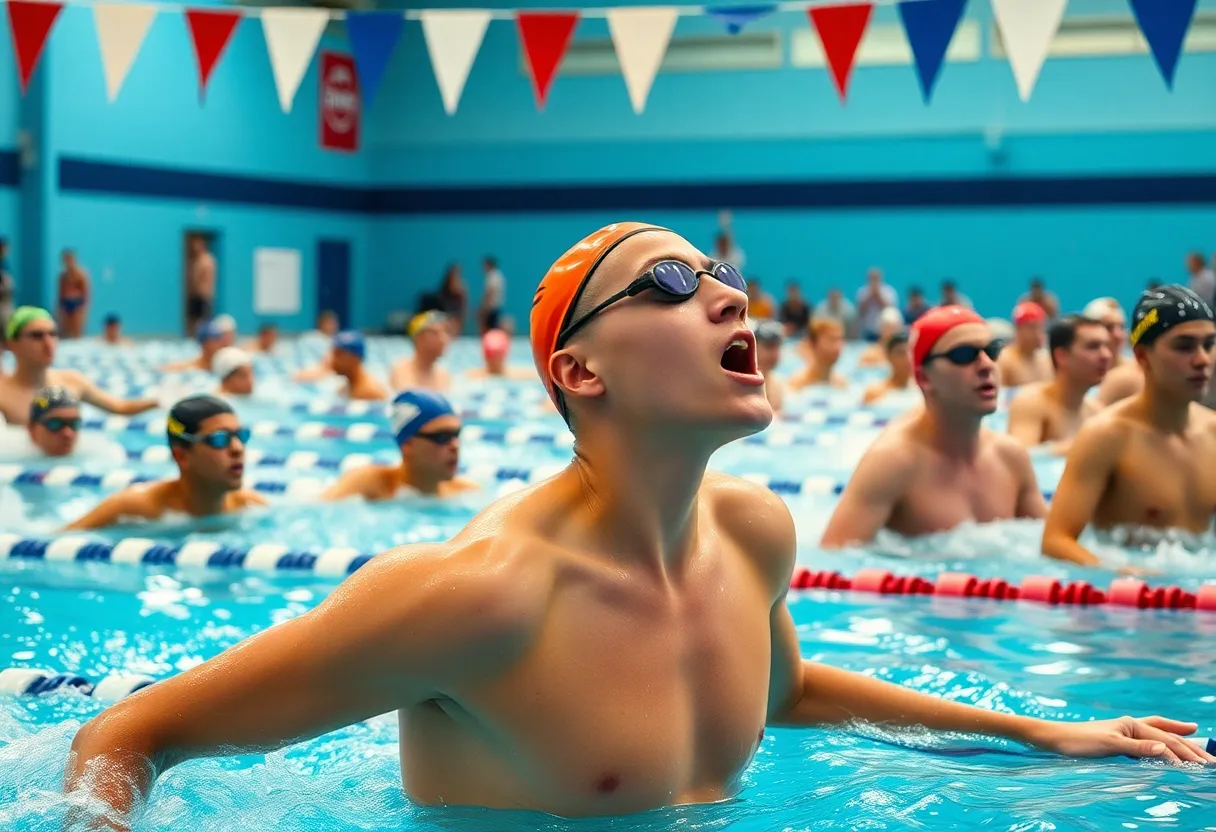 Competitive swimmers at the UNO Aquatic Center