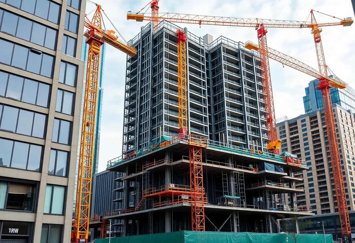 Construction site of Kremer Miller Construction in downtown Omaha
