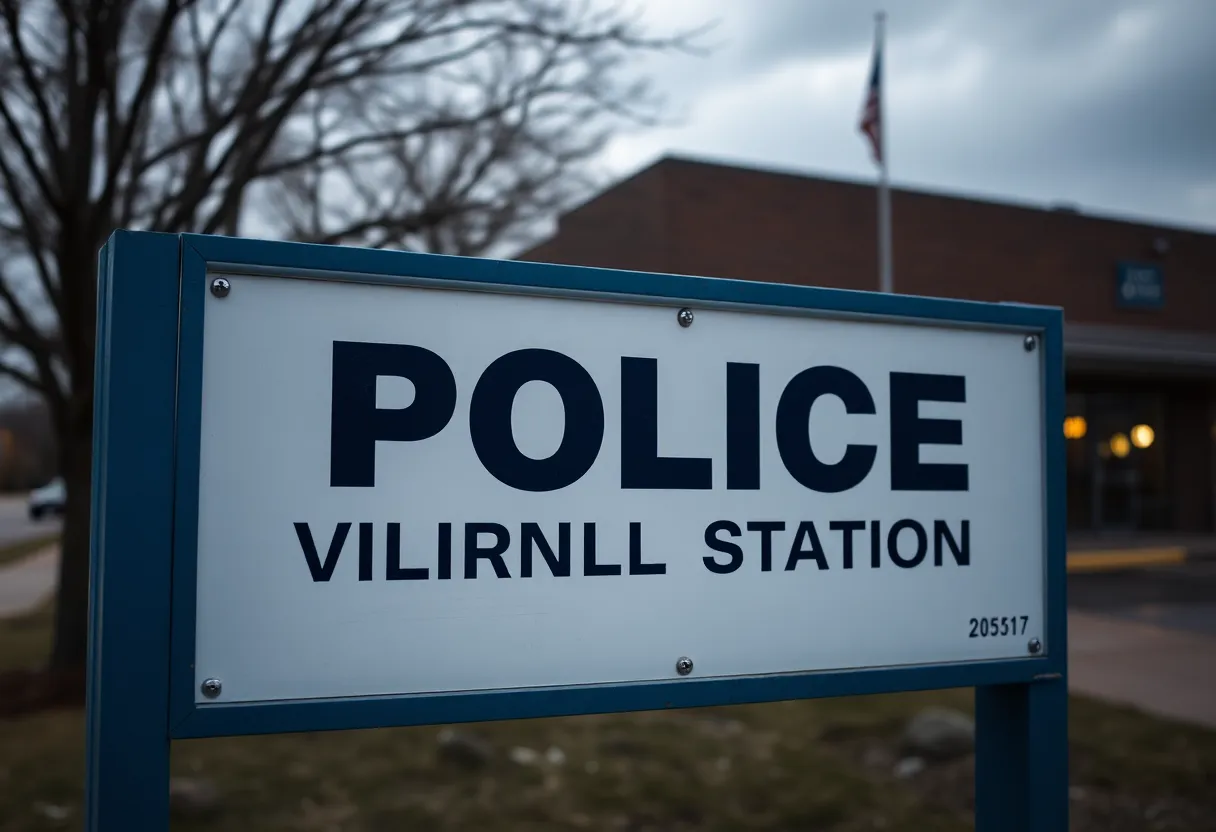 Lincoln Police Station sign in Nebraska