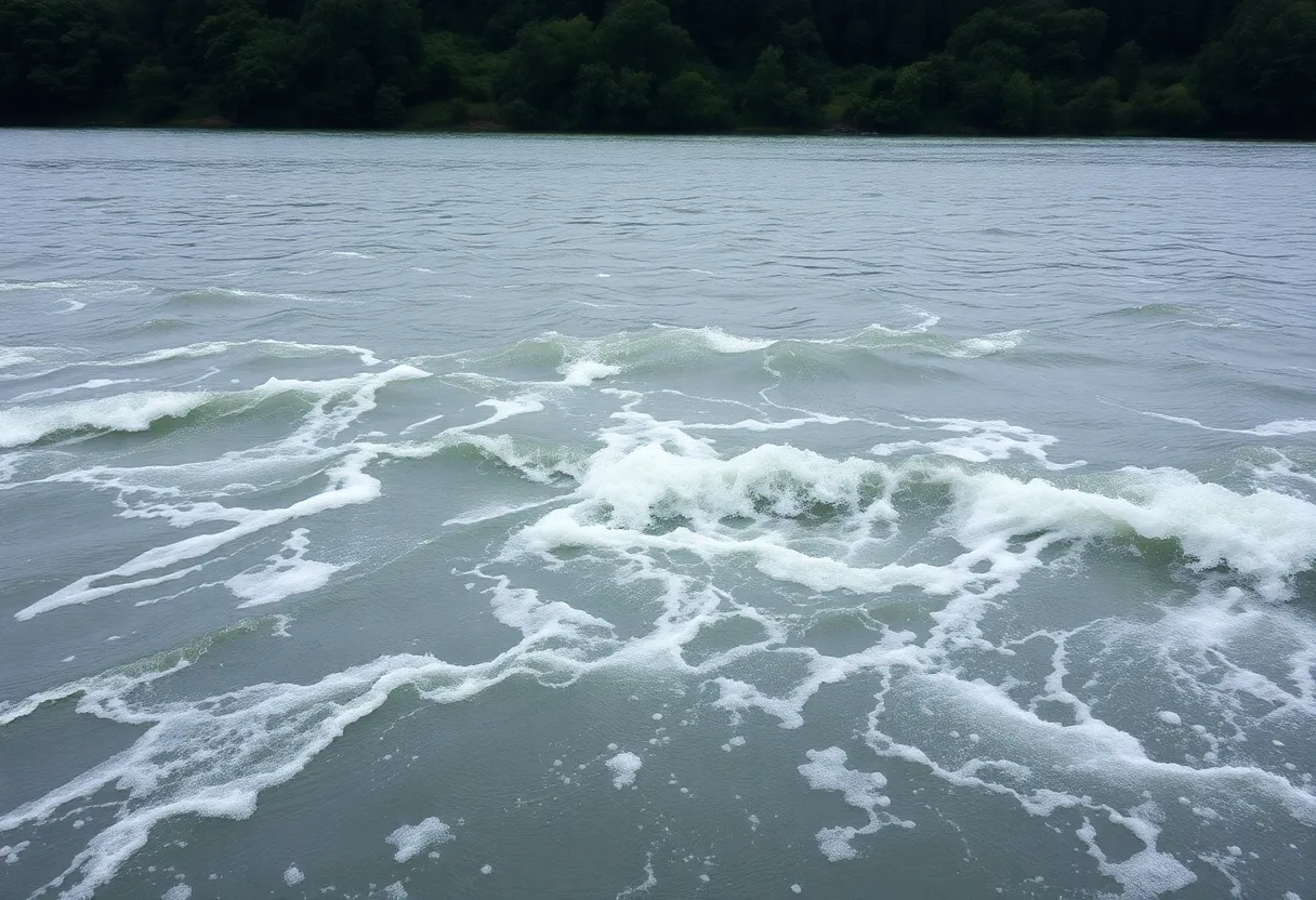 Reflection on a lake representing loss and community support