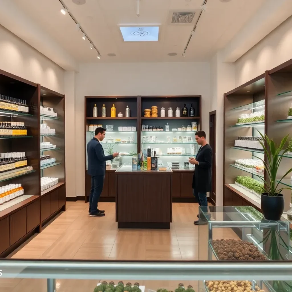 Interior of a medical cannabis dispensary in Nebraska