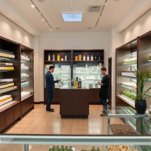 Interior of a medical cannabis dispensary in Nebraska