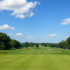 Golf course at Mahoney State Park during the Nebraska State Amateur Championship