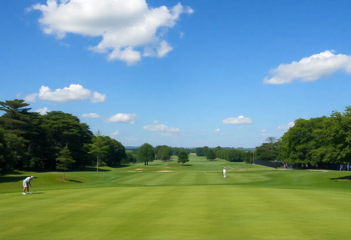 Golf course at Mahoney State Park during the Nebraska State Amateur Championship
