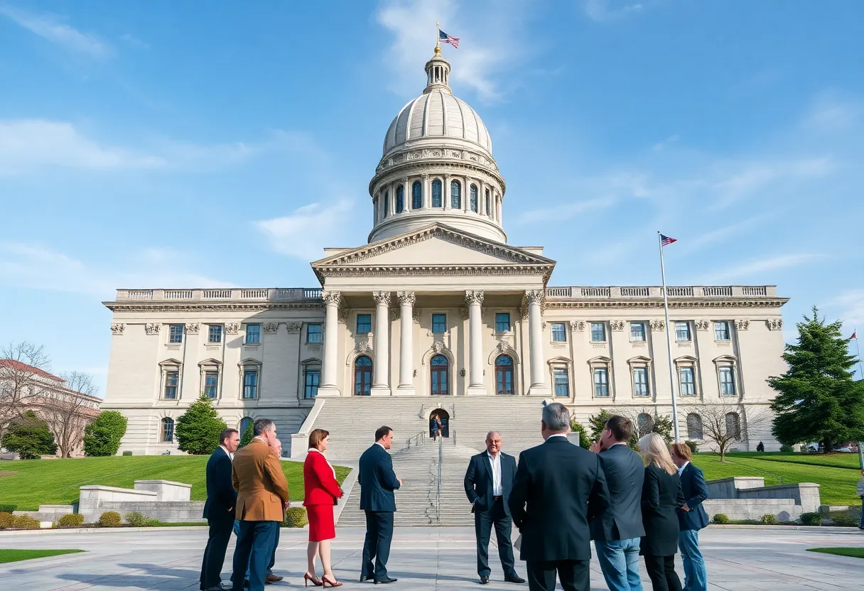 Discussion about partisanship in Nebraska Legislature at the State Capitol