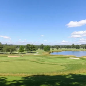 Artists' rendering of the new public golf facility at Levi Carter Lake