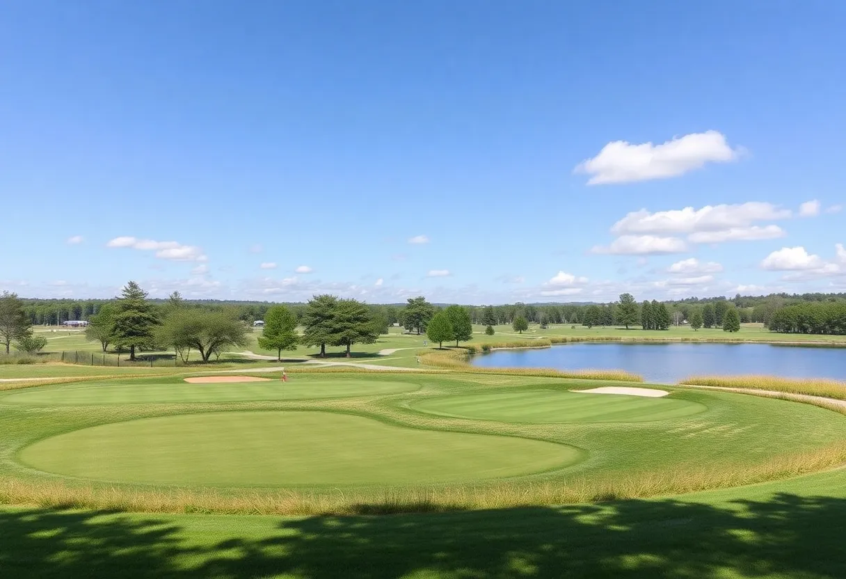 Artists' rendering of the new public golf facility at Levi Carter Lake