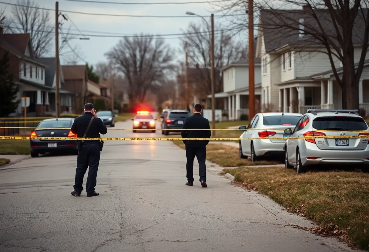 Police at the scene of a shooting in North Omaha