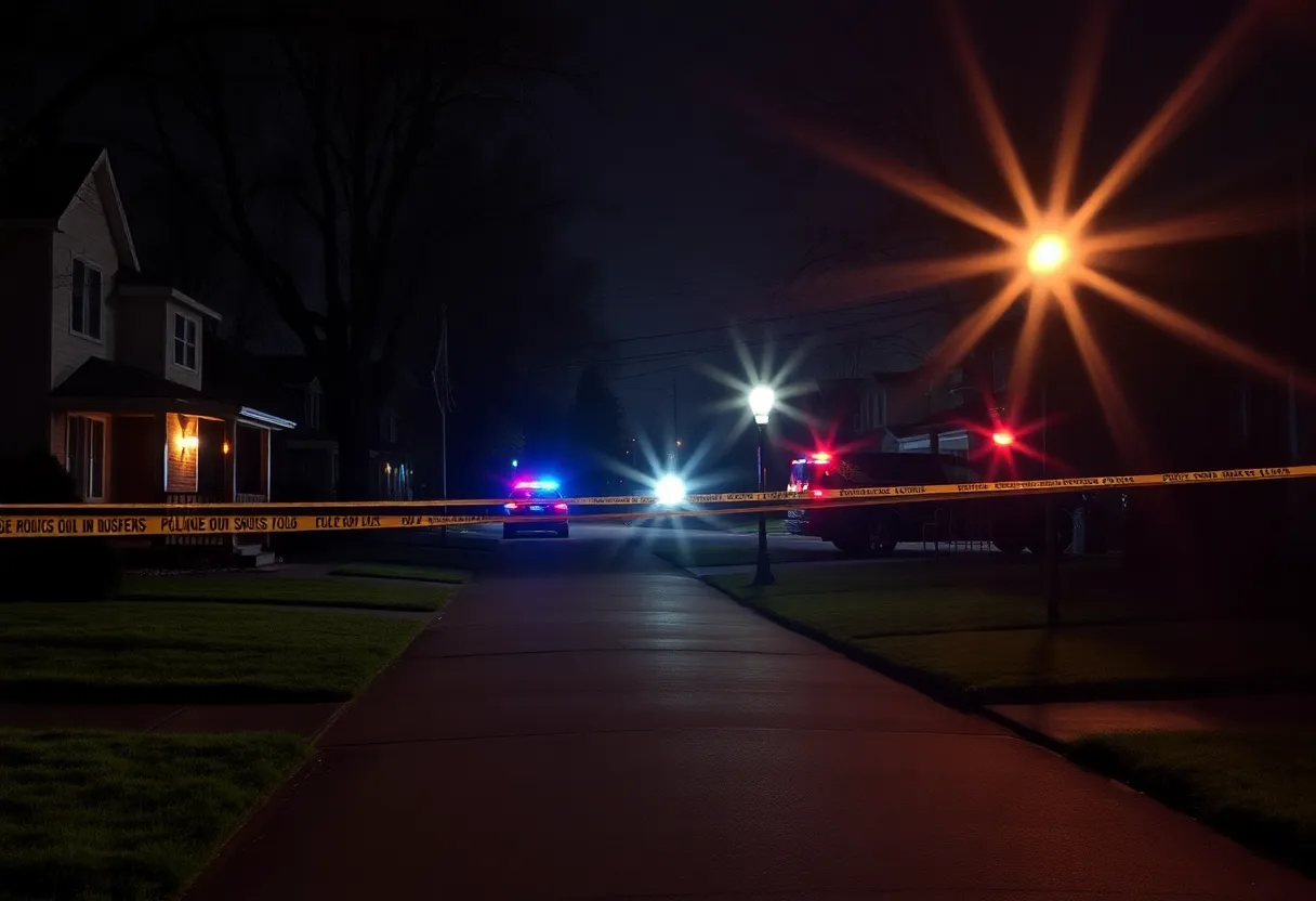 Police investigation at a North Omaha neighborhood after a stabbing incident.