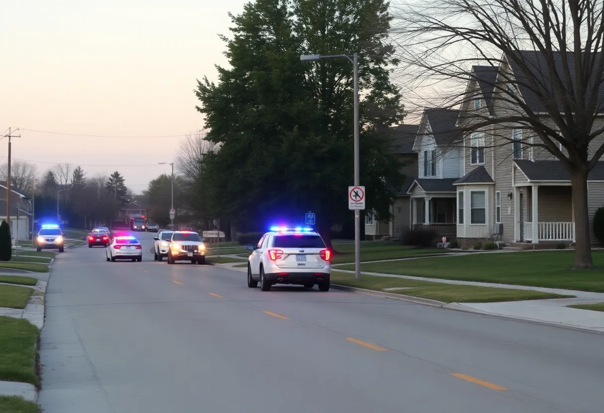 Police presence at a residential area in Northwest Omaha after a cutting incident.