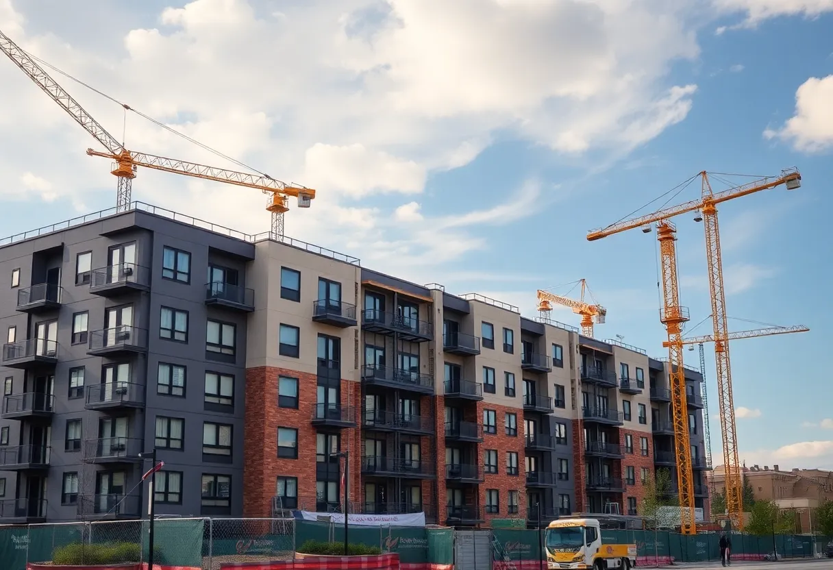 Construction of a 300-unit affordable housing complex in Omaha, Nebraska.