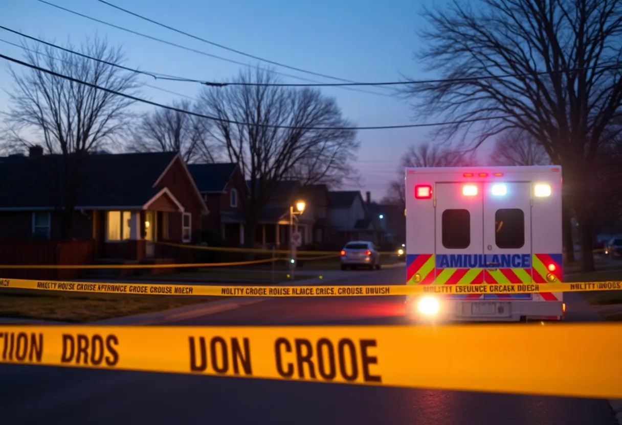 Police secure the area following a shooting incident in Omaha's Benson neighborhood.