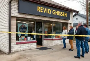 Scene of the burglary at a family-owned business in Omaha