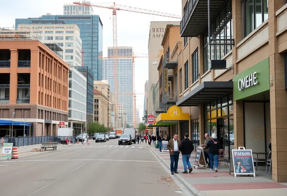Construction and business activity in Omaha
