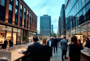 Omaha legal and financial sector busy with professionals.