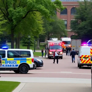 Emergency response at University of Nebraska Omaha campus