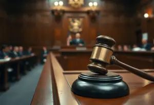 Courtroom scene during sentencing in Omaha kidnapping case