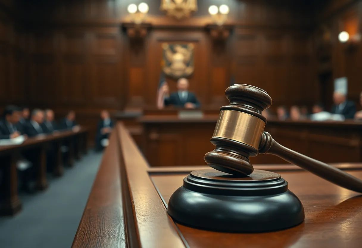 Courtroom scene during sentencing in Omaha kidnapping case