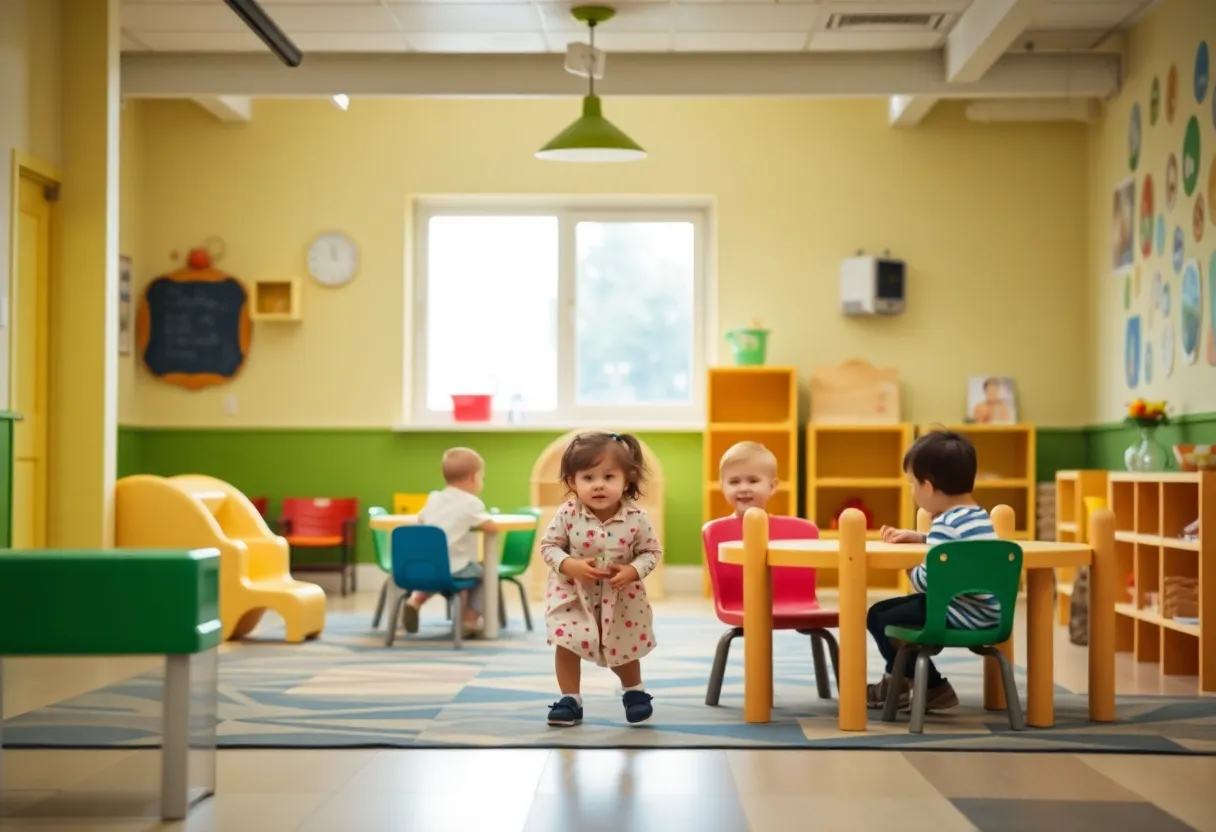 Daycare children in a safe environment after a security incident