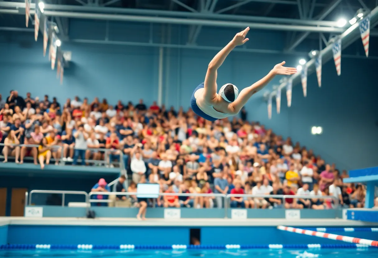 Diving competition at the University of Nebraska Omaha