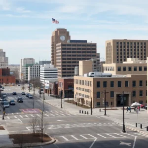 Omaha cityscape showing effects of federal shutdown
