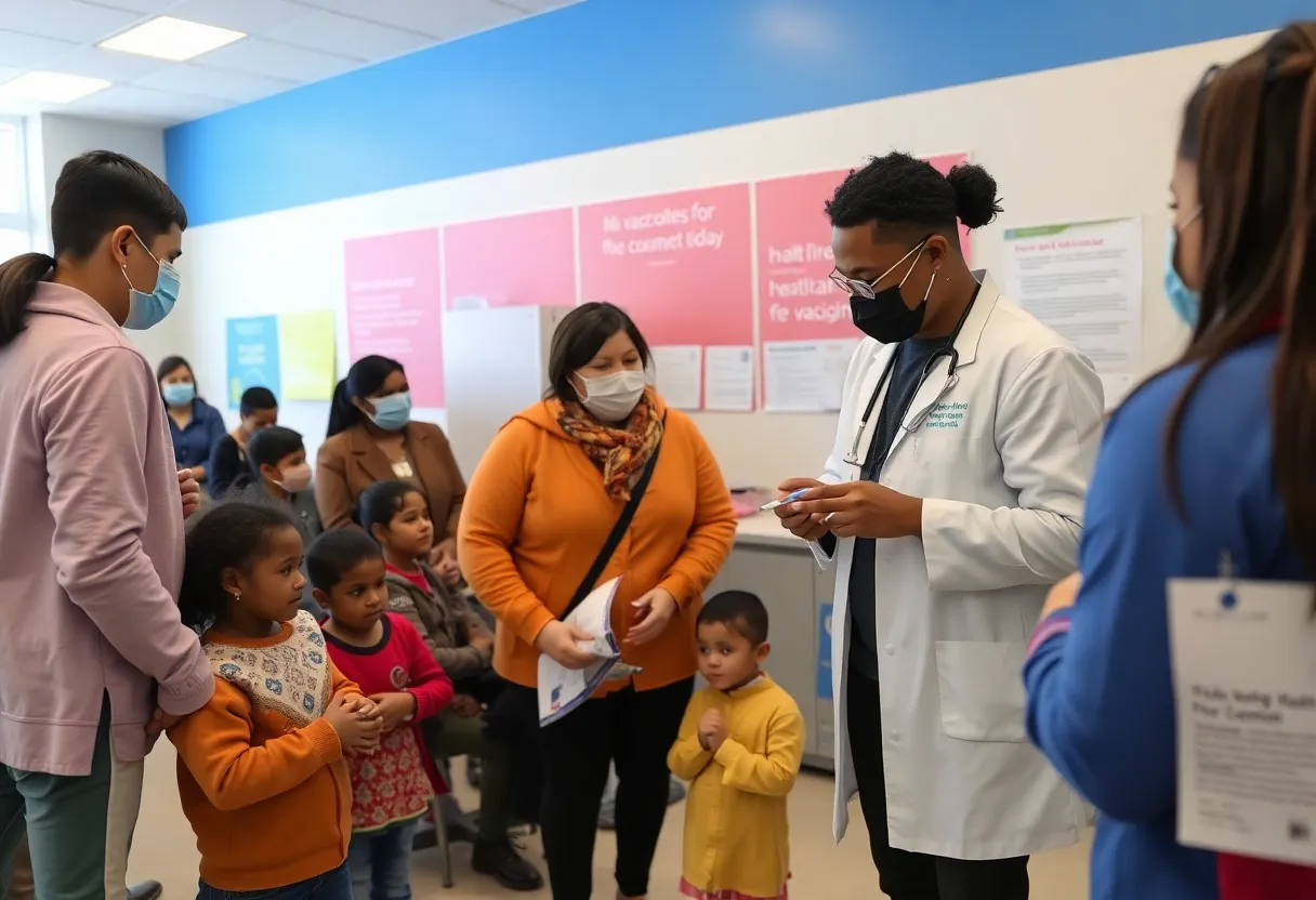 Community health clinic in Omaha providing flu vaccinations