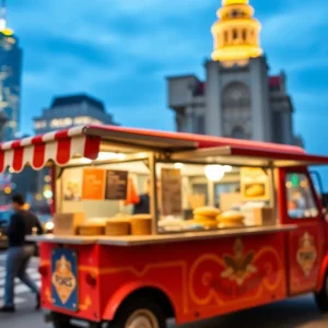 Omaha food truck in the city