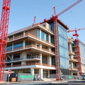 Construction of Omaha's new healthcare facility