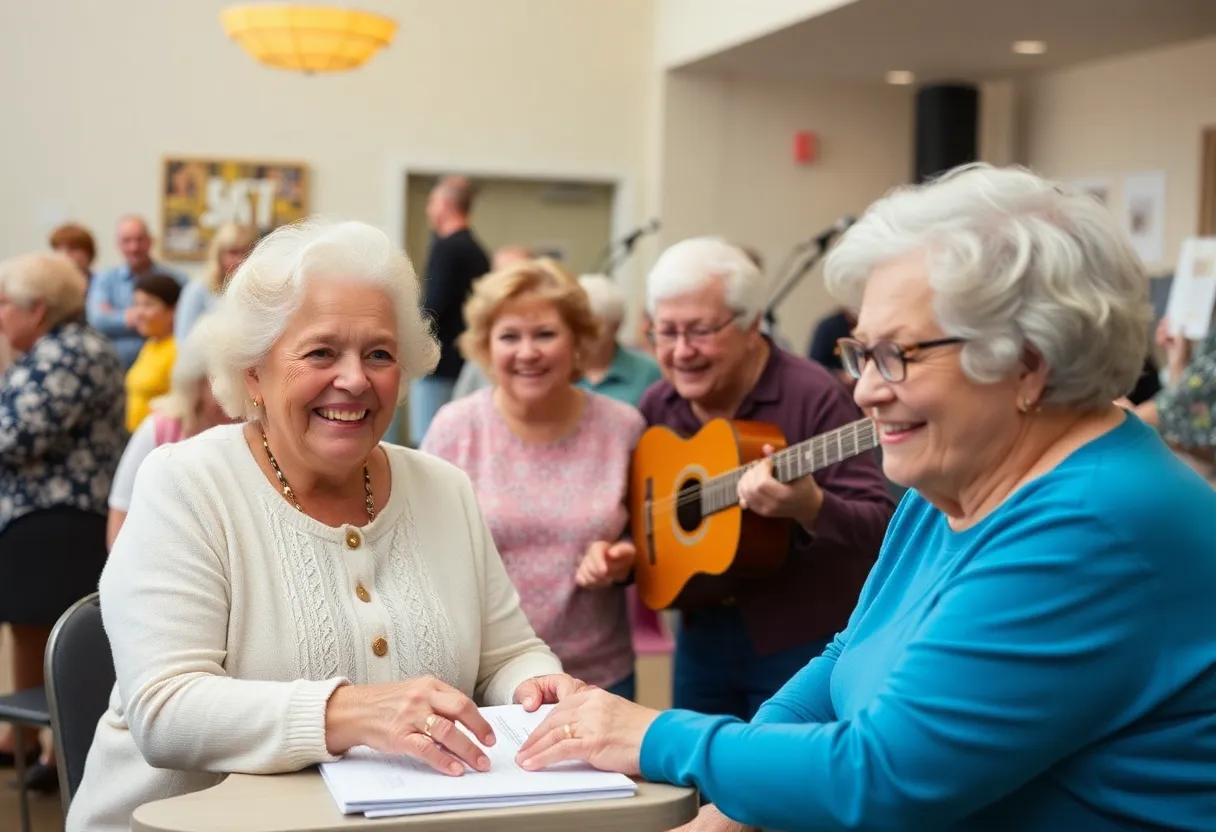 Seniors engaging in community activities during the International Day of Older Persons celebration in Omaha.
