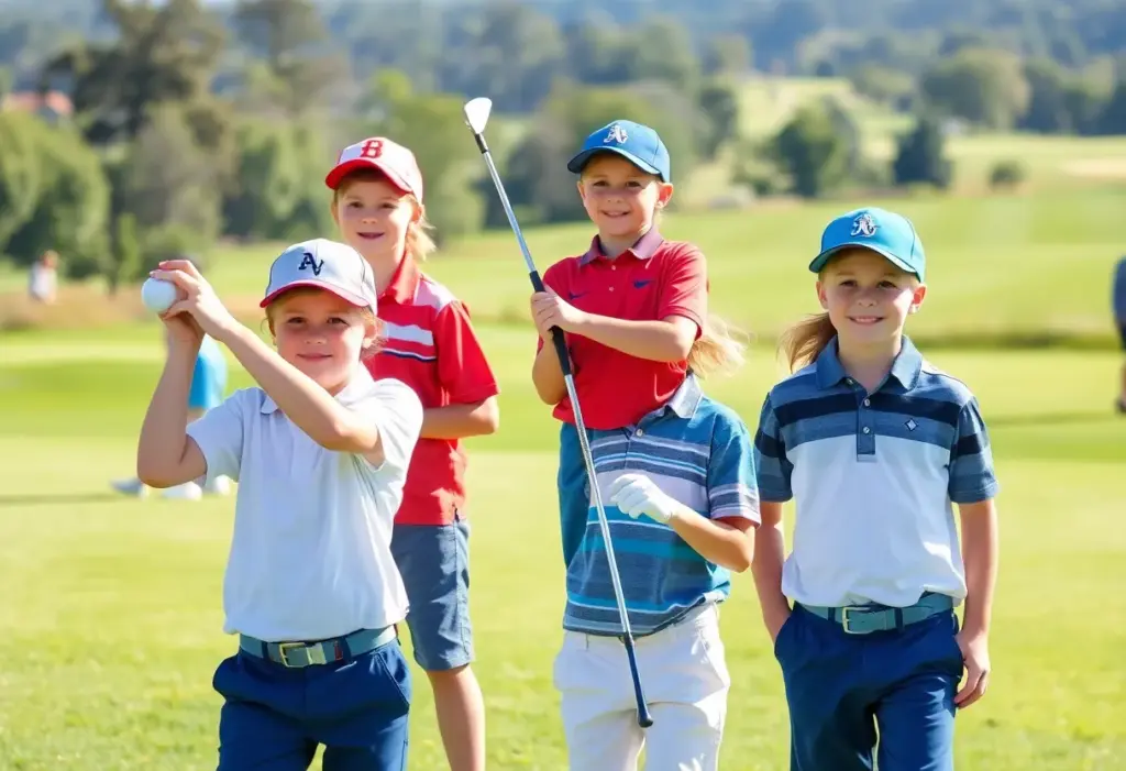 Young golfers competing at the Nebraska Junior Golf Classic