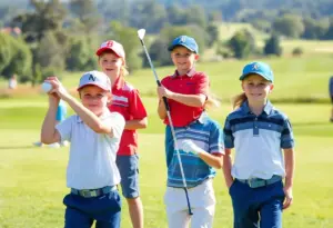 Young golfers competing at the Nebraska Junior Golf Classic